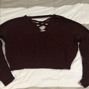 Aeropostale Maroon Knit Sweater